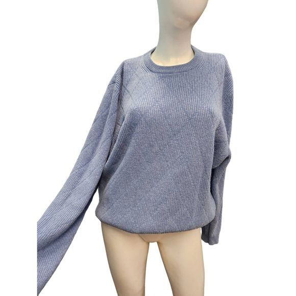 Gran Sasso for Mark Shale Vintage 80's Wool Blend Blue Sweater size 50 - Picture 3 of 9